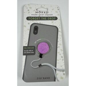 Moxyo Phone Wrist Universal Smartphone Lanyard - Pink Glitter/Black Lanyard